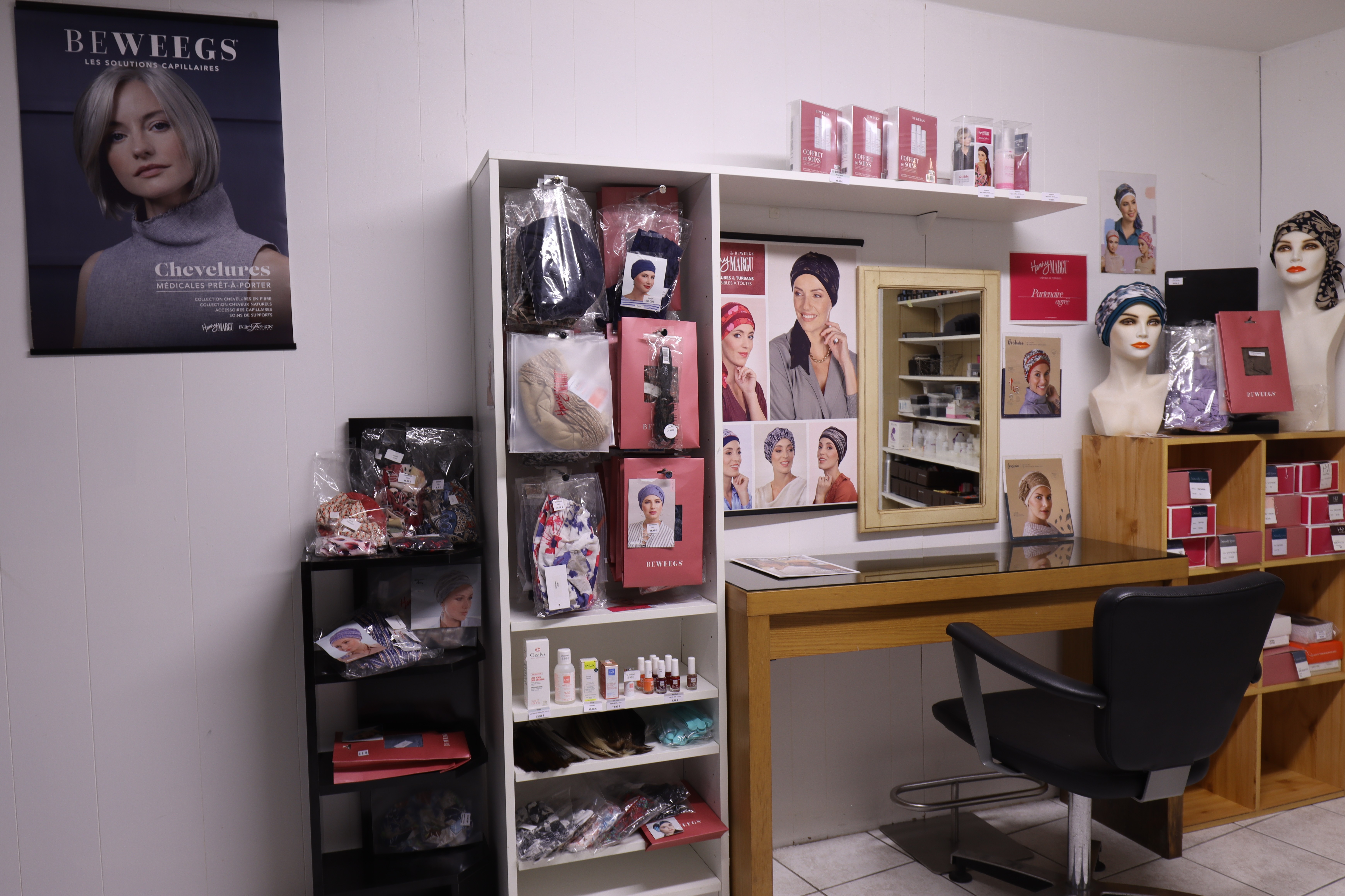 salon privé essayage perruque turbans 